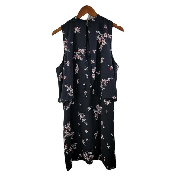 Apt 9 Size XL Layered Chiffon Mesh Party floral Knee Length Black red Ruffle - Picture 3 of 4